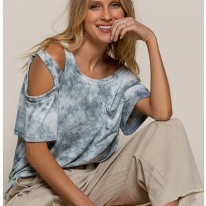 Blueberry Blend Cold Shoulder Top